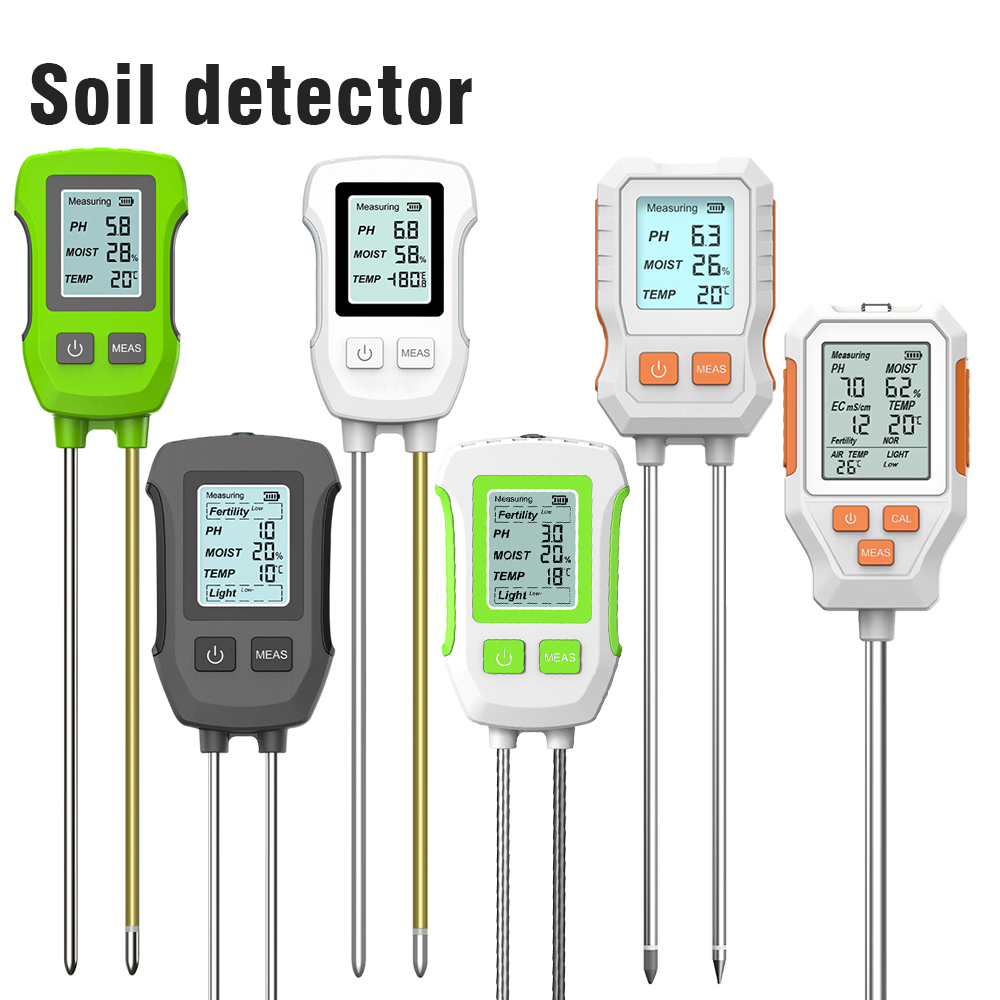 Ph Meter Digital Water Tester - Handgehaltener Bodentester mit LCD-Anzeige Bodensensor Boden-pH-Messgerät