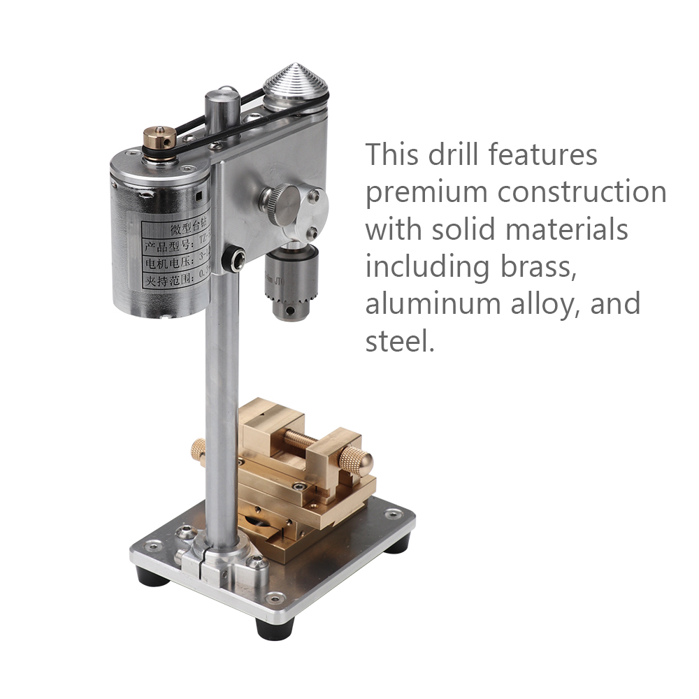 Industrial Tools - Mini-Tischbohrmaschine Mikro-Tischbohrer 0,3-4mm Präzisions-Uhrenreparaturwerkzeug 3,175mm Bohrfutter