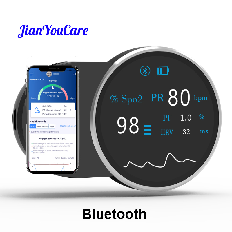 Pulse Oximeter Fingertip Rechargeable - JianYouCare wiederaufladbare USB-Bluetooth-Funkübertragung Digital Accurate spo2
